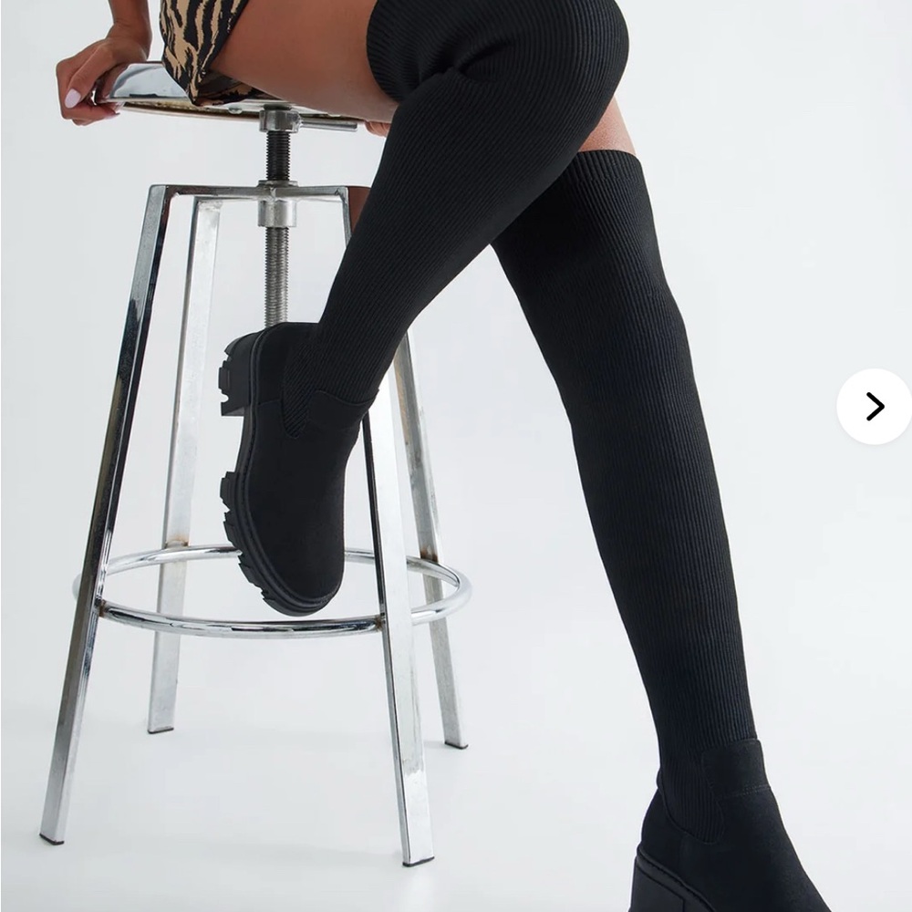Fashion Nova Black Over-the-Knee Boots – Size 10 – Never Worn